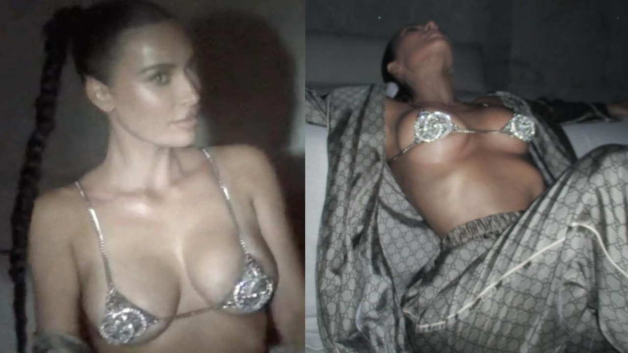 A Dazzling Display: Kim Kardashian’s Daring Fashion Statement With an $18K Gucci Crystal Bra