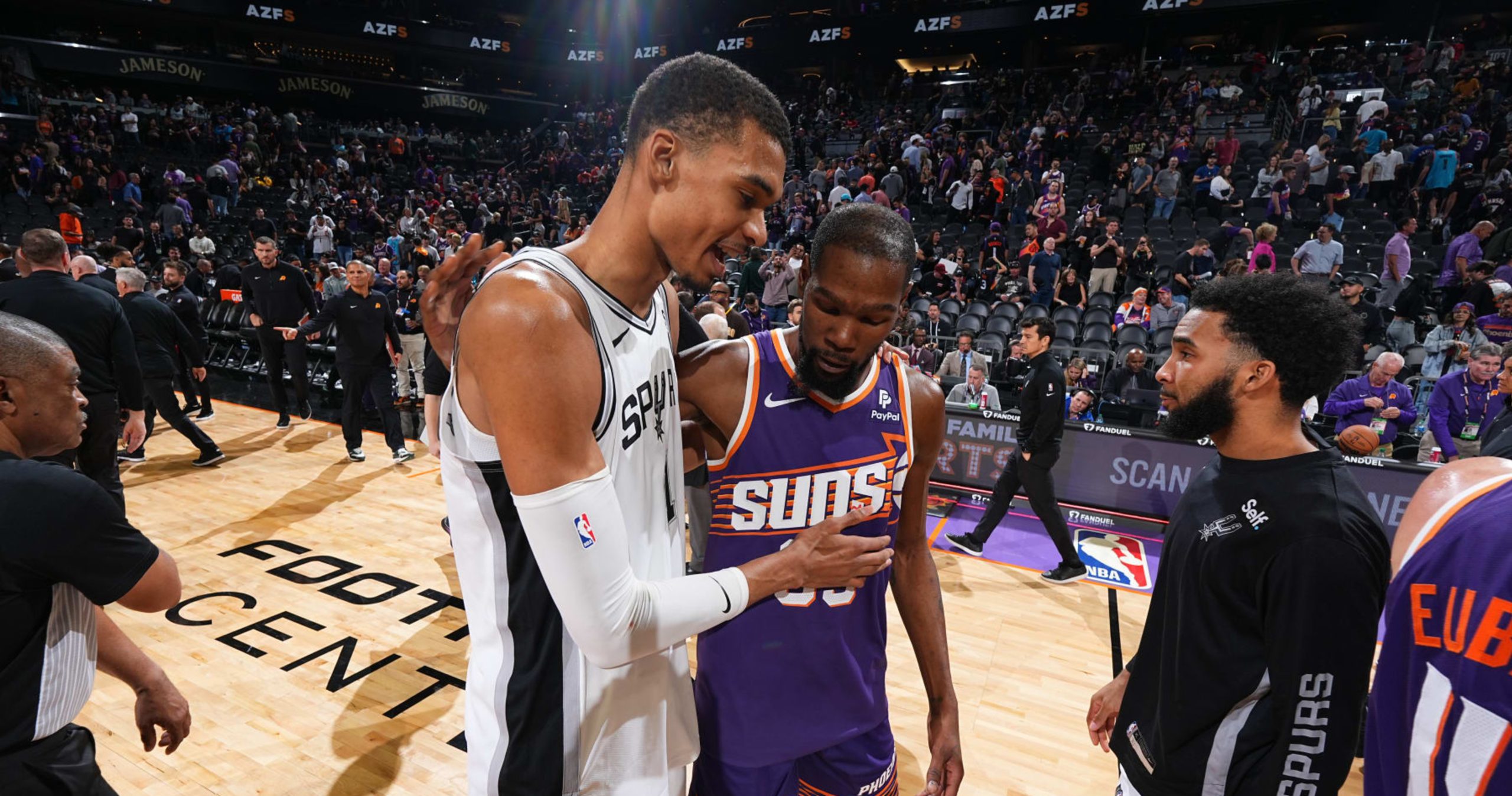 Kevin Durant and Victor Wembanyama