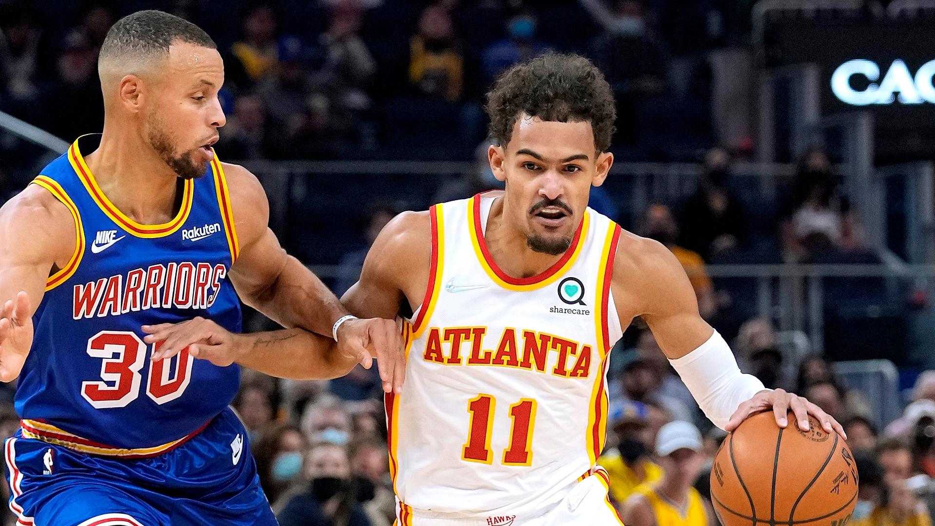 Stephen Curry and Trae Young