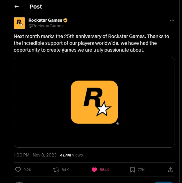 GTA 6 Trailer Teaser Sets New Record as Most Liked Gaming Tweet Ever