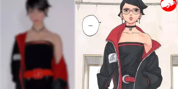 One Piece Fan Nails Sarada Uchiha's Cosplay From Boruto Two Blue Vortex Manga