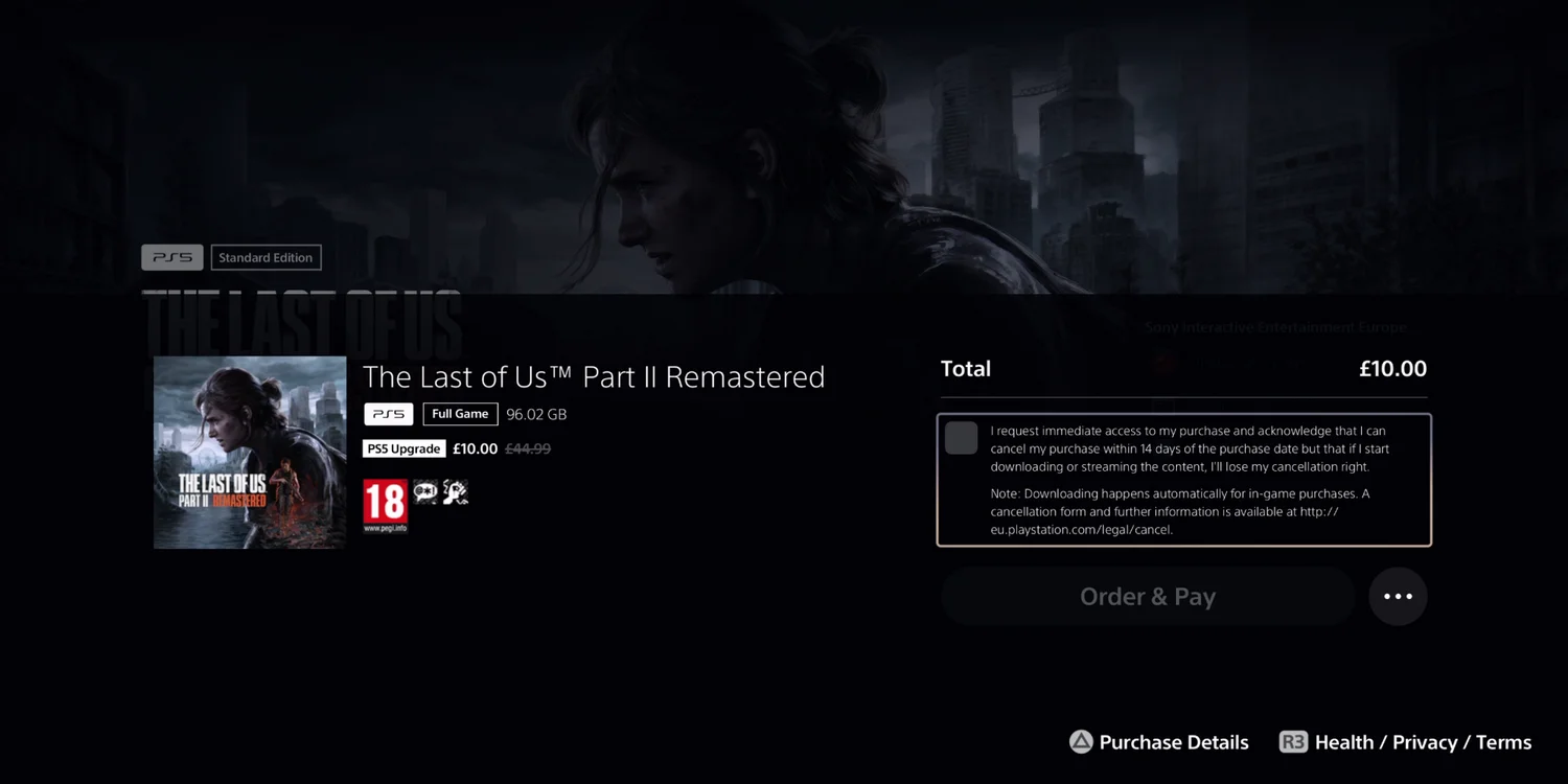 Upgrading to The Last of Us Part 2 Remastered on PS5