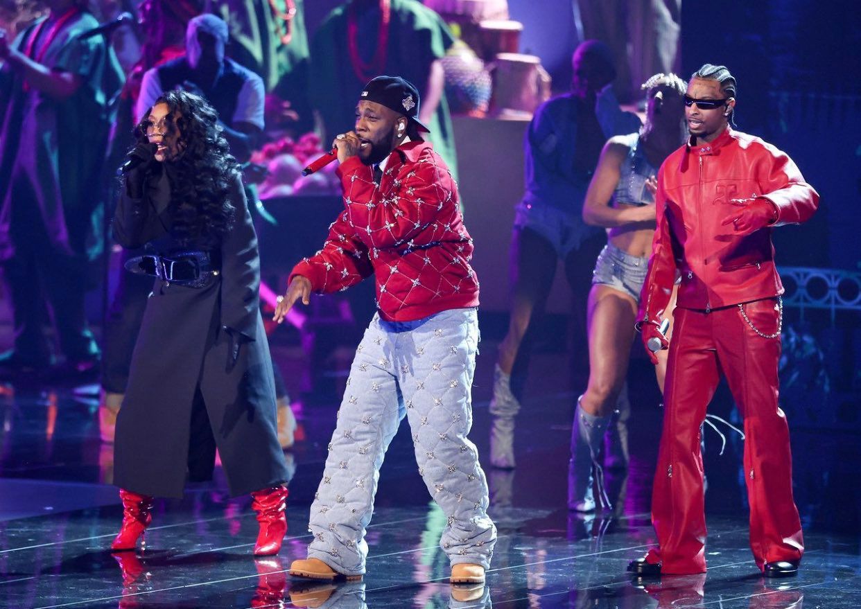 Burna Boy Makes History In The Grammys 2024 with Brandy and 21 Savage