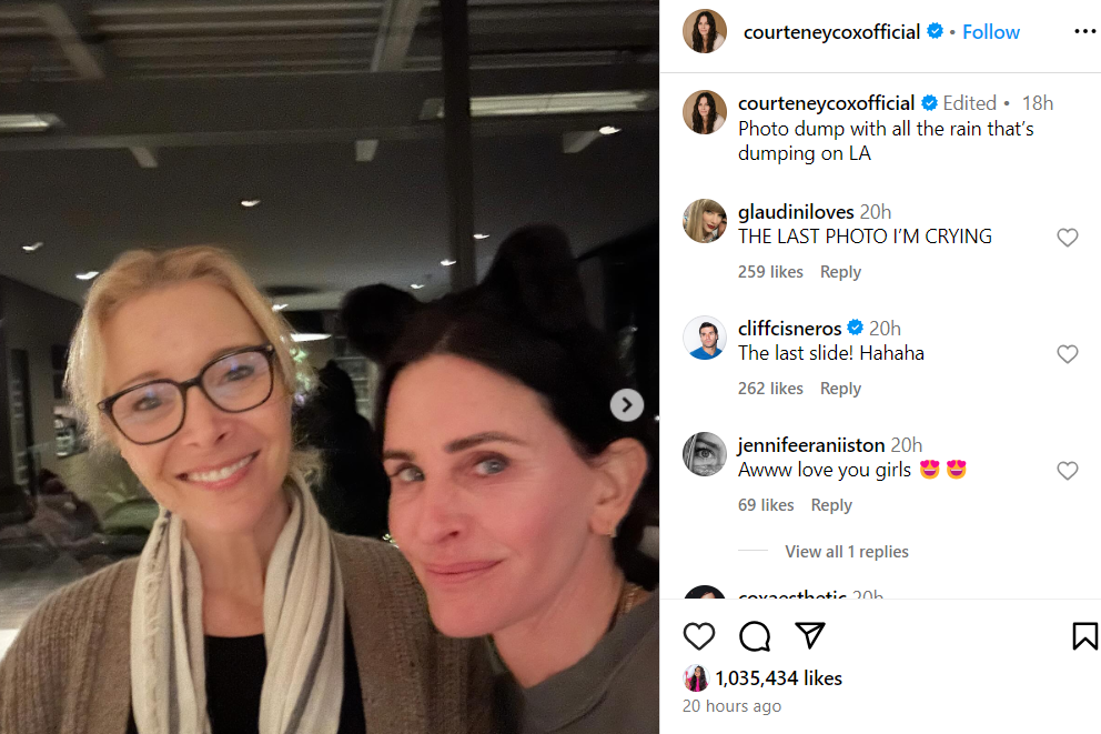 Courteney Cox shares her LA dump with Lisa Kudrow