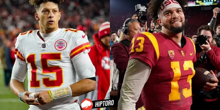 Rising Star Meets Football Legend- How Caleb Williams Draws Comparisons to Patrick Mahomes Ahead of NFL Draft 2024 (1)