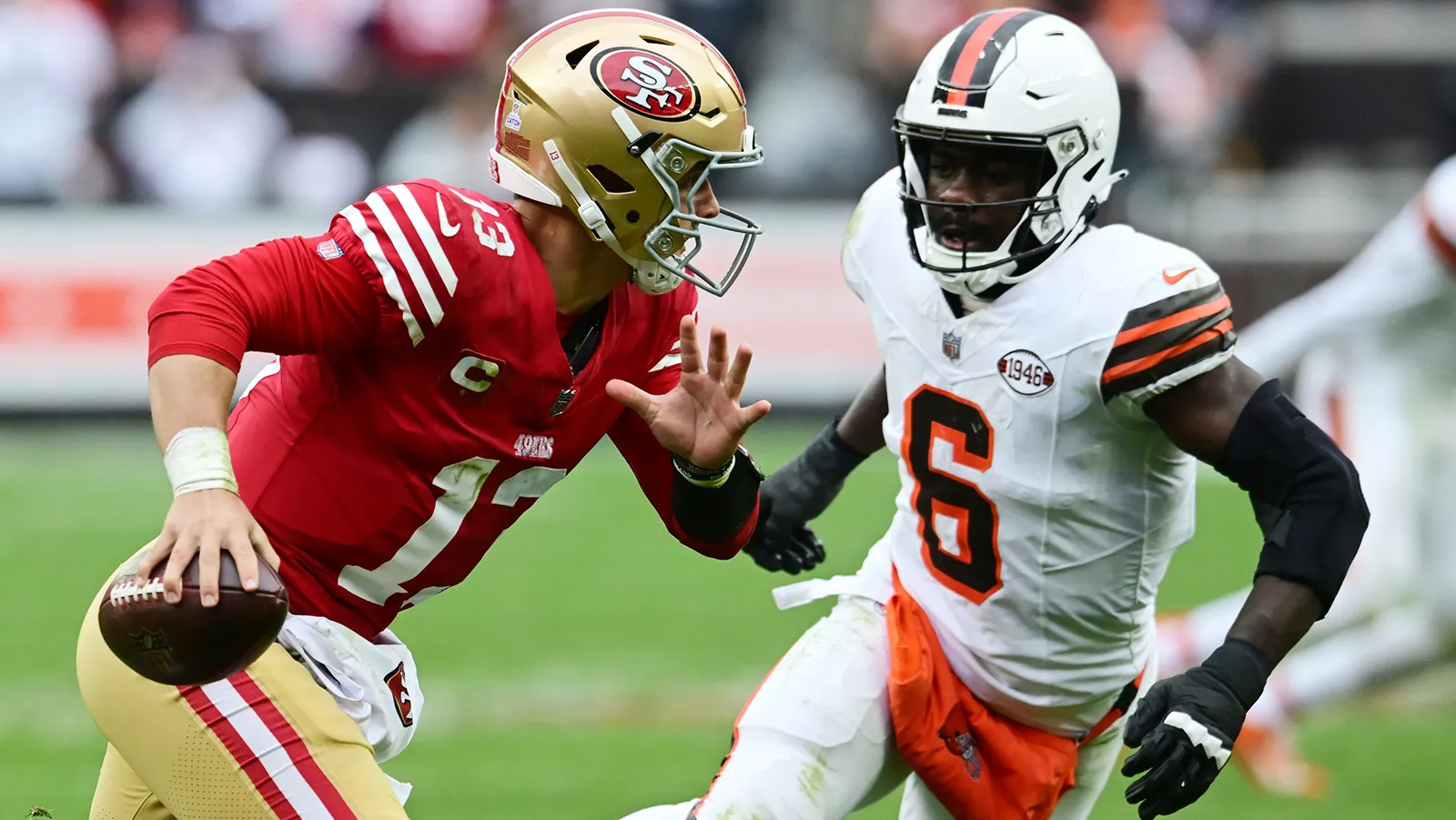 49ers' Strategy Unveiled GM John Lynch Discusses Trade Speculations Surrounding Star Wide Receivers.