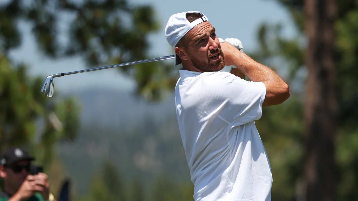 Travis Kelce Shrugs Off Taylor Swift Tunes at the Golf Course A Testament to Unfazed Cool